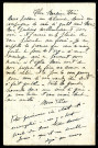 Lettre de Mona Païva à Jean Huré
