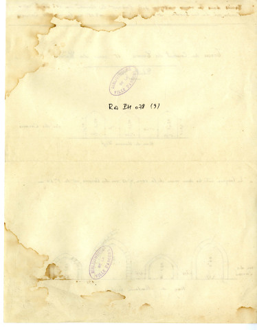 Traces du Couvent des Carmes, 15 rue des Carmes. Echelle 1/100