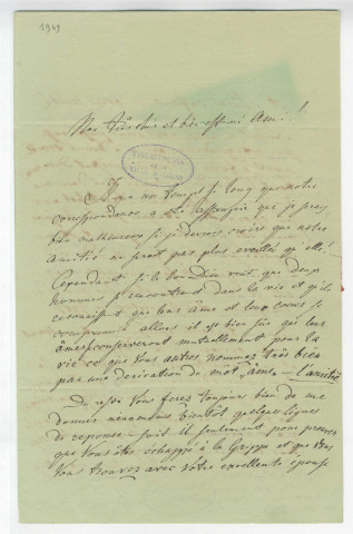 Correspondance de Carl Gustav Carus [à Pierre-Jean David d'Angers]