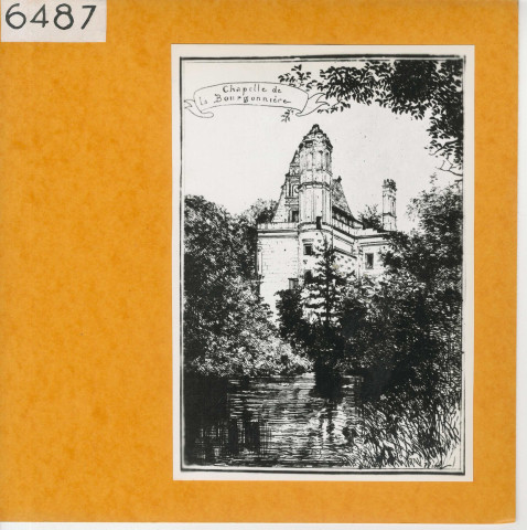 Bouzillé : Château de la Bourgonnière, chapelle (Atlas Célestin Port, planche 29, gravure)