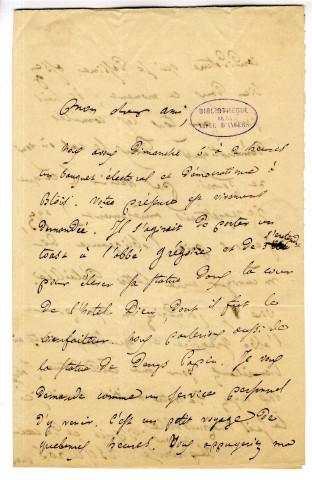 Correspondance d'Alphonse Esquiros avec Pierre-Jean David d'Angers