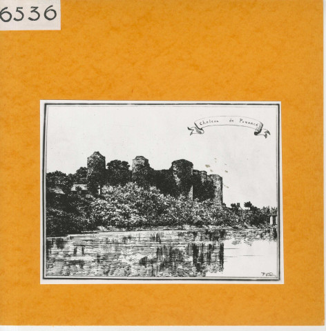 Pouancé : Château (Atlas Célestin Port, planche 78, gravure)