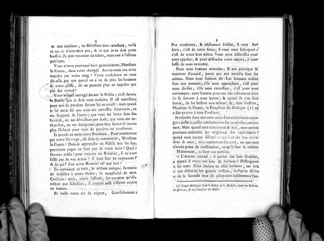 Lettre de M. C.-F. de Volney à M. le comte de S...t (de Serrant)