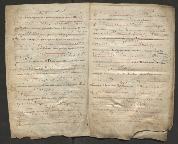 Fragment d'antiphonaire noté (XIIe siècle)