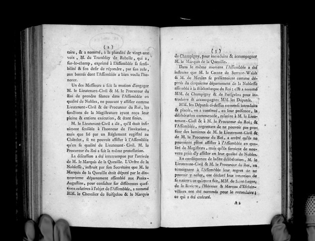 Extrait du procès-verbal de l'assemblée de la noblesse de Paris