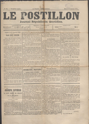 Le postillon. 22 janv. 1884 (2e année, n° 21)