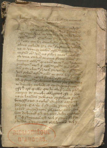 Manuscrit composé de deux parties