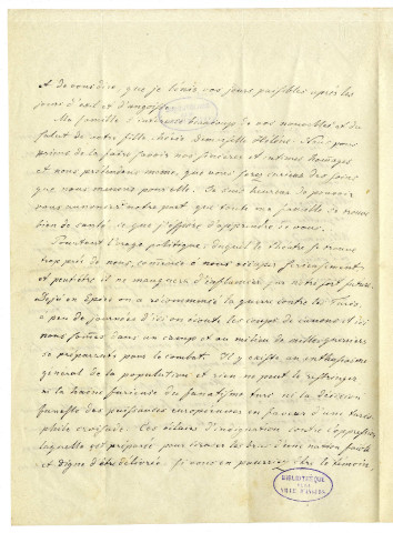 Correspondance du docteur Nieder avec Pierre-Jean David d'Angers