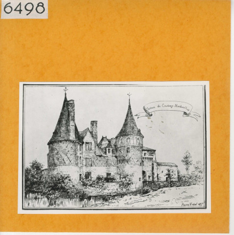Vihiers : Château de Coudray-Monbault (Atlas Célestin Port, planche 40, gravure)