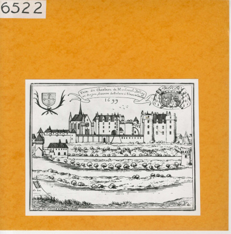 Montreuil-Bellay : Château (Atlas Célestin Port, planche 64, gravure)