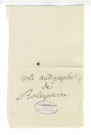 Note autographe de Robespierre