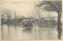Angers. Inondations 1910. Quai national. En détresse !!!