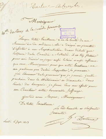 Dartaux (Mlle H.) de la Comédie Française