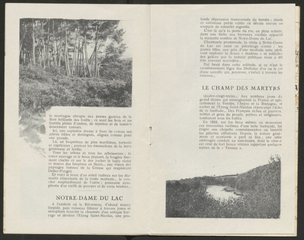 Parc de la Haye (Etang St. Nicolas) : la Suisse angevine [brochure commerciale]