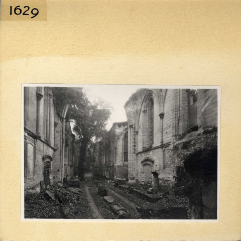 Angers : Vue d'ensemble des ruines de l'Abbaye Toussaint