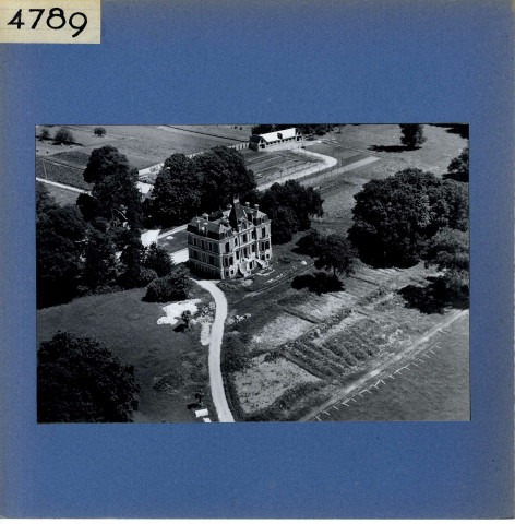 Fontaine-Guérin : Château du Dauphiné (vue aérienne)