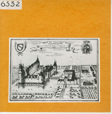 Ecuillé : Château du Plessis-Bourré (Atlas Célestin Port, planche 74, gravure)