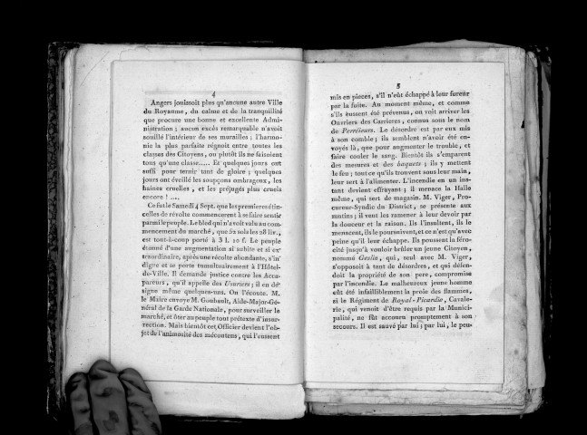 Lettre d'un ami de la constitution, de l'ordre et de la paix, à M. L., député à l'Assemblée Nationale, sur les événemens arrivés à Angers les 4, 5 et 6 septembre 1790