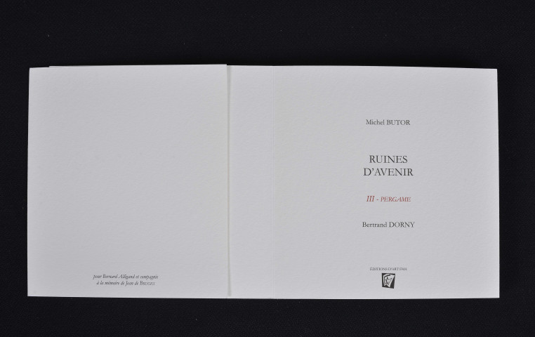 Ruines d'avenir. III, Pergame