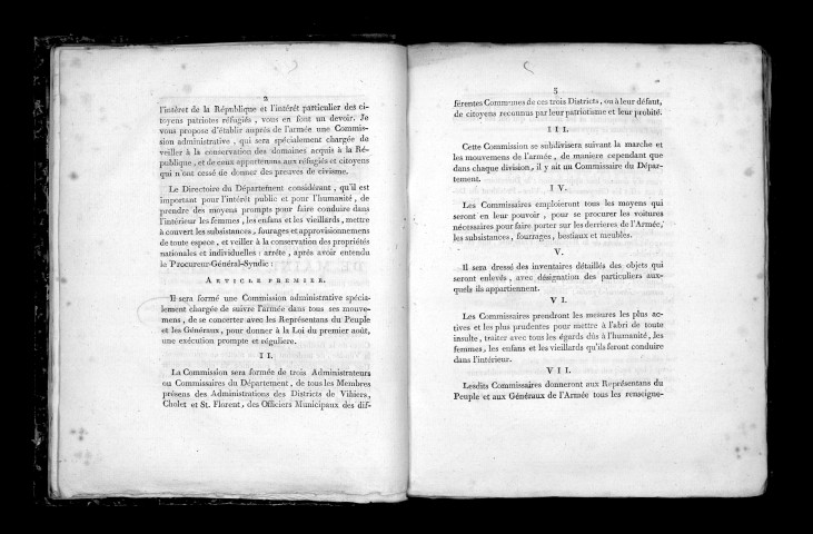 Extrait du registre des arrêtés du directoire du département de Maineet-Loire. Séance du 8 septembre 1793