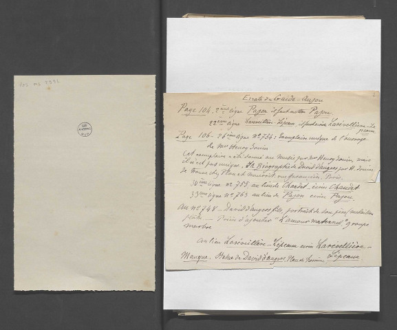 [Notes concernant le Guide-Anjou 1900]