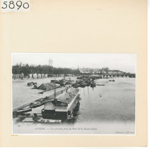 Angers : Vue générale prise du Pont de la Haute-Chaîne