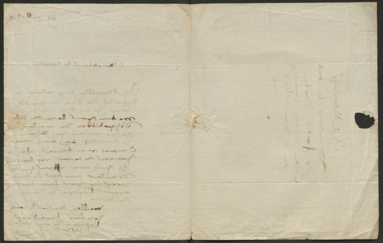 Lettre adressée au comte de Forbin, directeur des musées royaux par Pierre-Jean David d'Angers