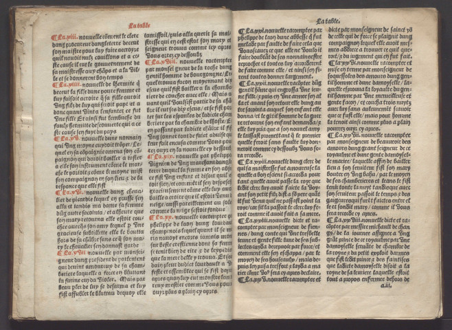 Les Cent nouvelles contenant Cent hystoires : ou nouveaux comptes plaisans a deviser en toutes compaignies par joyeusete.