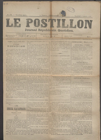 Le postillon. 18 avril 1884 (2e année, n° 106)