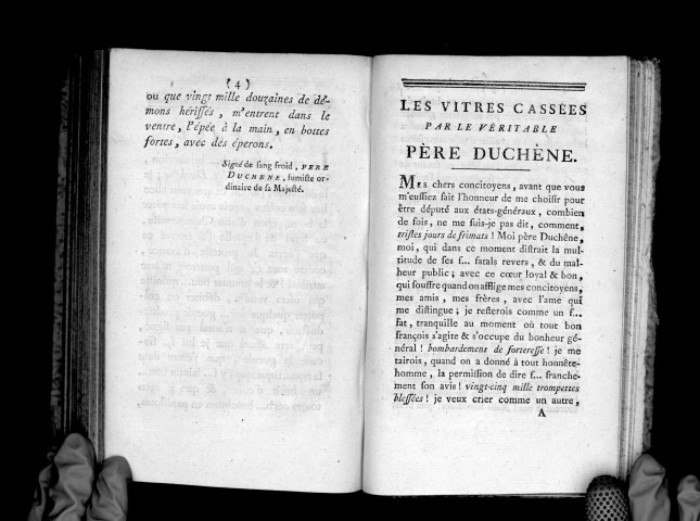Les vitres cassées par le véritable père Duchêne, député aux Etats-Généraux