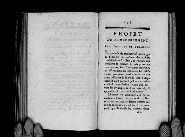 Projet de remboursement des charges des finances