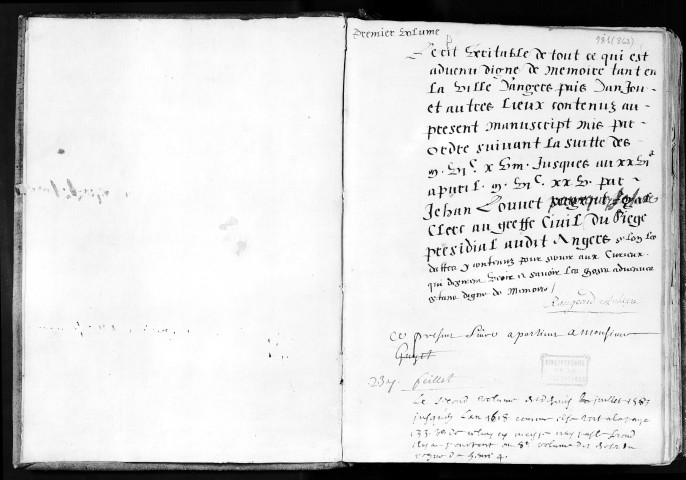 Vol. I. Histoire de l'Anjou jusqu'en 1583