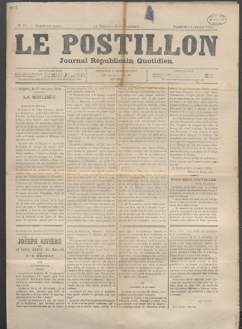 Le postillon. 18 janv. 1884 (2e année, n° 17)