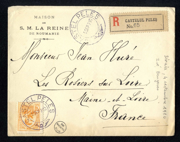 Lettre de Zoe Bengesco à Jean Huré