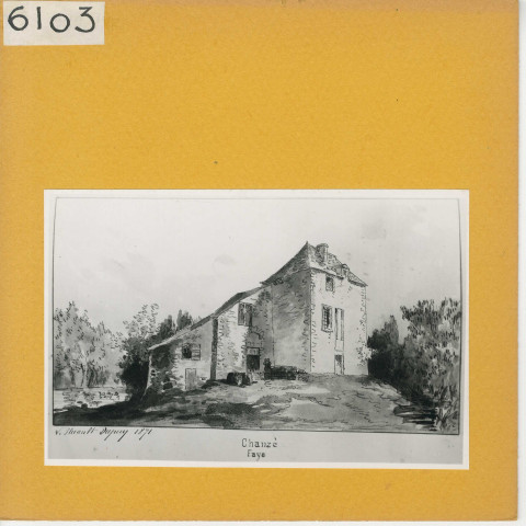 Faye-d'Anjou : Château de Chanzé par V. Huault-Dupuy (1871)