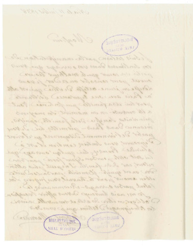 Correspondance du peintre et graveur Sergent-Marceau, beau-frère du général Marceau