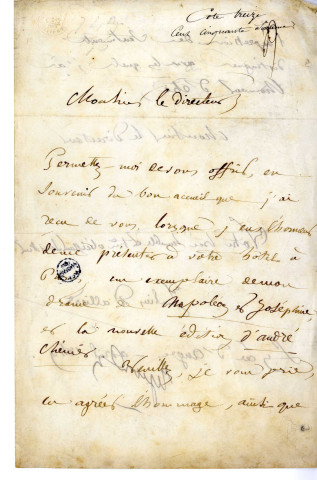 Lettre de Julien Daillière