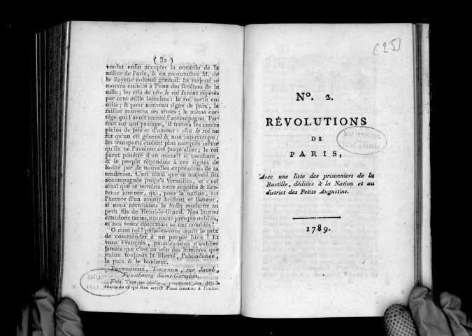 Révolutions de Paris. N. 2, Du 18 au 25 juillet 1789