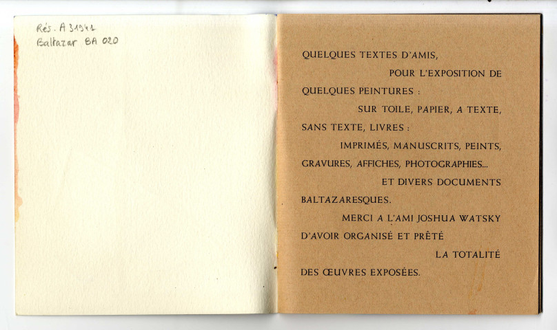 Propos à propos de Julius Baltazar