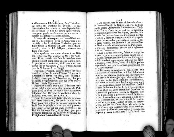 Des Etats-Généraux, de leur forme et de la cause de leur convocation