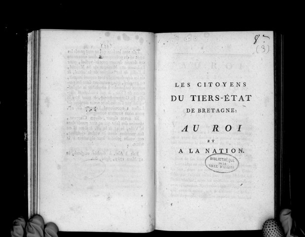 Les citoyens du tiers-état de Bretagne au roi et à la nation