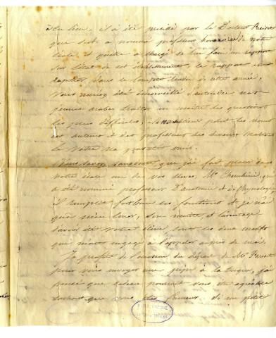 Correspondance de Clot-Bey [à Lallemand]