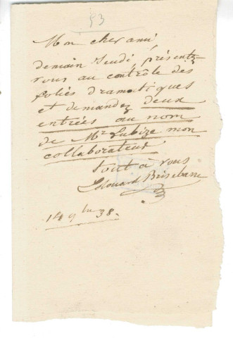 Brisebarre (Édouard), auteur dramatique