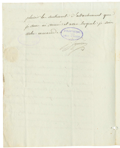 Correspondance de Joseph Mathieu Sganzin, inspecteur général des Ponts et Chaussées [à Baillet, ingénieur]