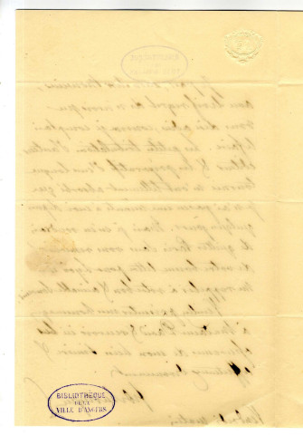 Correspondance de F. de Lasteyrie [à Pierre-Jean David d'Angers]