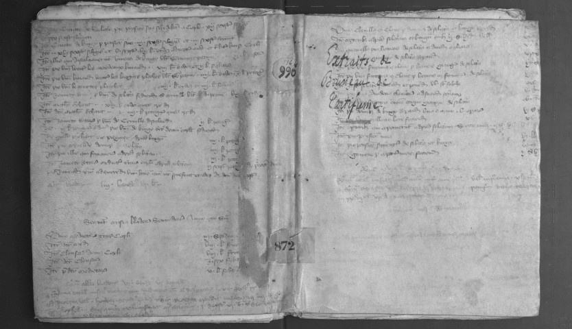 Extraits des manuscrits de Jacques Bruneau, sieur de Tartifume