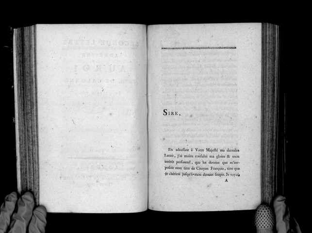 Seconde lettre adressée au roi par M. de Calonne, le 5 avril 1789