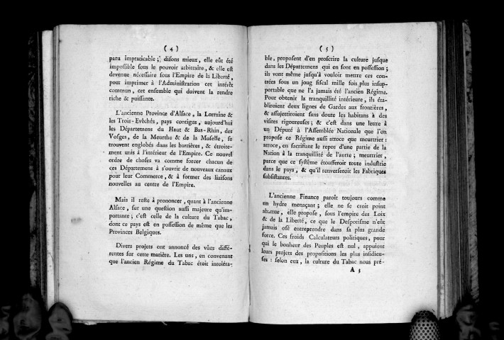 Observations des députés extraordinaires du commerce de Strasbourg sur la culture du tabac