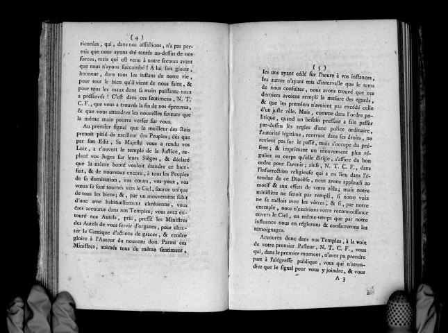 Mandement de Mgr l'évêque de Lescar pour faire chanter le Te Deum dans son diocèse à l'occasion de la déclaration du roi du 23 septembre 1788