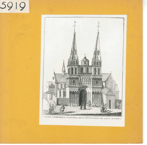 Angers : Cathédrale, recherches historiques Moithey (1776)
